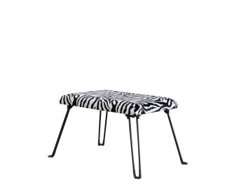 17" Zebra Backless Accent Seat with Foldable Legs