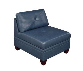 Genuine Leather 1pc Armless Chair