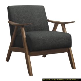 Modern Home Furniture Dark Gray Fabric Upholstered Accent Chair