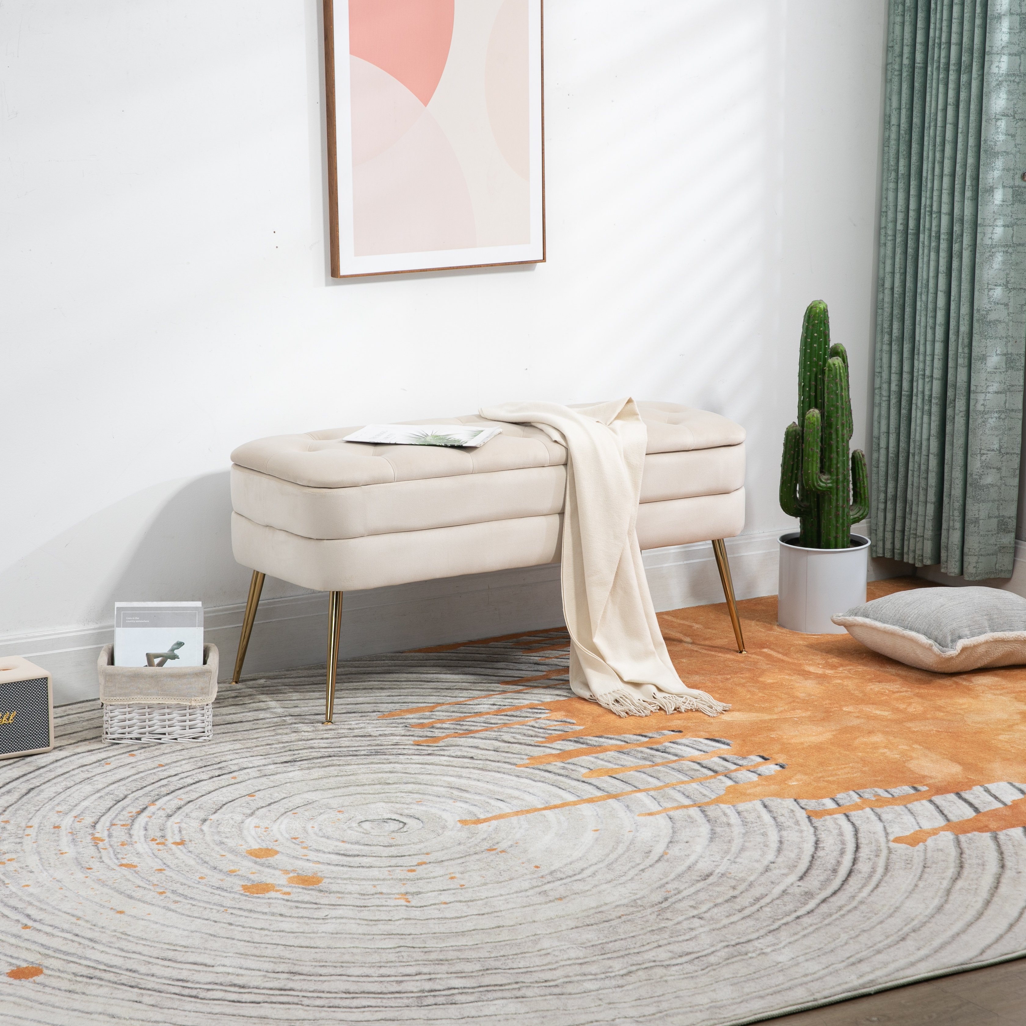COOLMORE Storage Ottoman,Bedroom