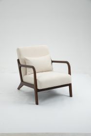 Mid Century Modern Accent Chair with Wood Frame,