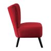 Unique Style Red Velvet Covering Accent Chair