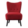 Unique Style Red Velvet Covering Accent Chair